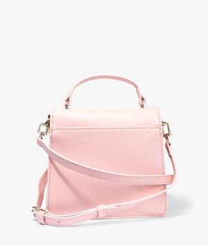 Roselii bar detail top handle tote in pink