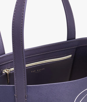 Alumicn linear rose east west shopper in black