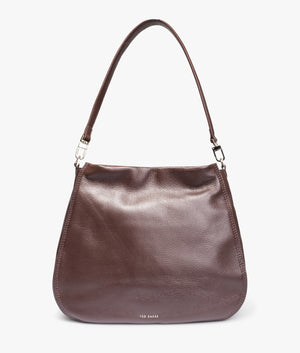 Willda branded webbing leather hobo bag