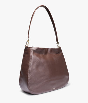 Willda branded webbing leather hobo bag