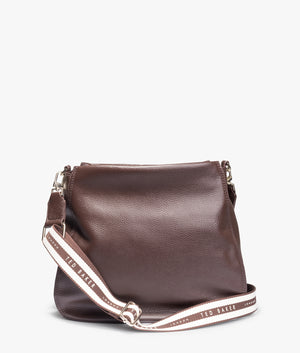 Willda branded webbing leather hobo bag