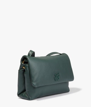 Marrisa padded leather crossbody in mid green