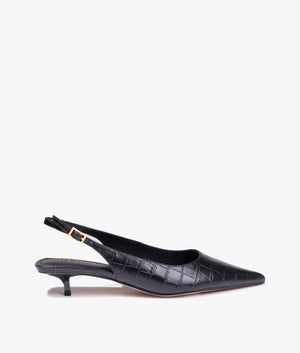 Kitiy kitten heel sling backs in black