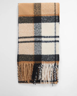 Deanna tartan scarf in hessian