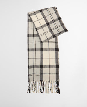 Dover beanie and hailes scarf set in monochrome tartan
