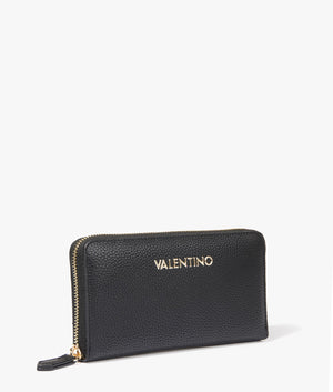 Brixton zip wallet in black