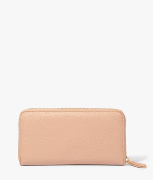 Brixton zip wallet in beige