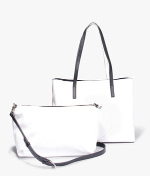 Selena shopper in black and white