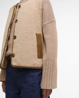 Luciana fleece gilet in natural