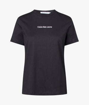 Institutional straight tee shirt in black