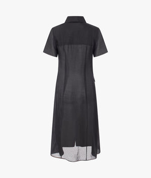 Sheer short sleeved dress in black