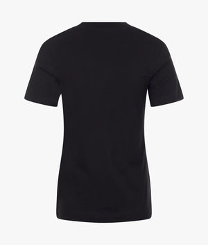 Cotton monogram tee shirt in black