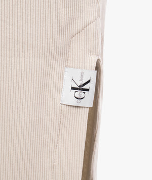 Rib mock neck dress in eggshell
