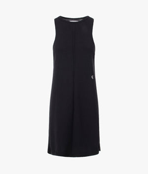 Knitted tank dress in black