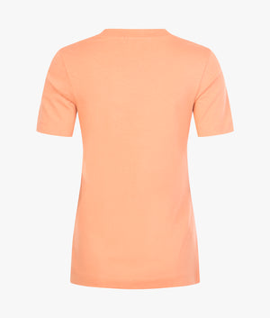 Mono logo slim fit tee in tropical orange