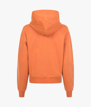 Calvin Klein Jeans Woven label hoodie in burnt clay EQVVS Womens