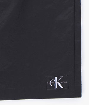 Midi parachute skirt in black