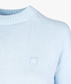 CK Embroidered badge knit in keepsake blue