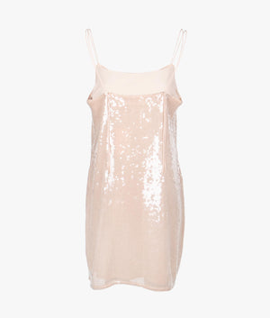 Sequins dress in frosted almond