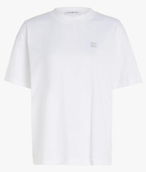 CK embroidered badge regular tee in white