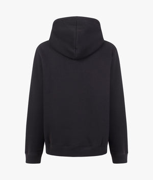 Mono logo regular hoodie in black