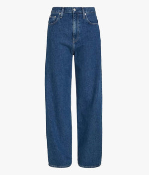 High rise relaxed jean in medium denim