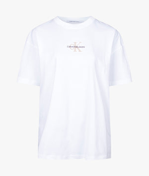 Monologo boyfriend tee shirt in white