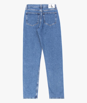 Authentic slim straight jean in medium denim