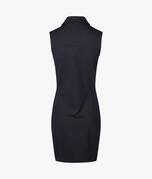 Milano zip dress in black