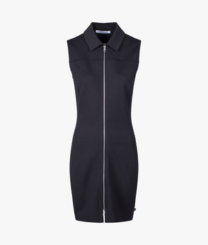Milano zip dress in black
