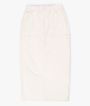 Maxi cargo skirt in light denim