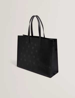 Dotee polka dot extra large shopper in black