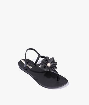 Flora sandal in black pearl