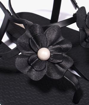 Flora sandal in black pearl