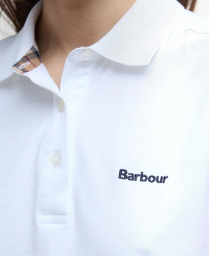 Bowford sleeveless polo top in white