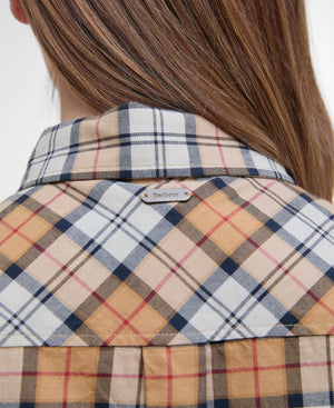 Bredon sleeveless shirt in hessian tartan