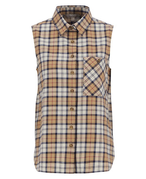 Bredon sleeveless shirt in hessian tartan