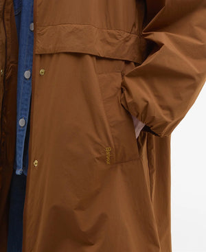 Naboo showerproof coat in rust brown
