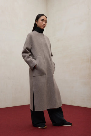 Heng coat in toast Melange