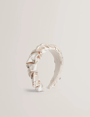 Mellsi rhinestone detail headband in cream