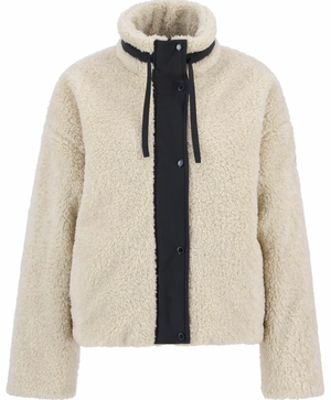 Palma fleece in jasmine and black