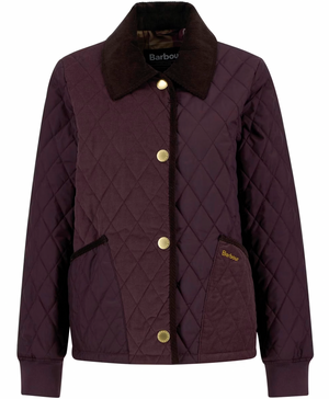 Marla quilted jacket in black cherry