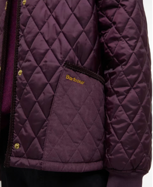 Marla quilted jacket in black cherry