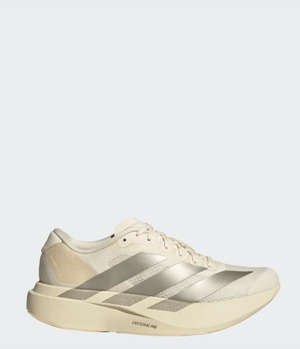 Adizero evo trainer in wonder white and cyber metallic
