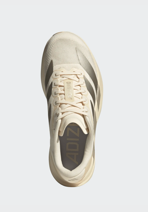 Adizero evo trainer in wonder white and cyber metallic