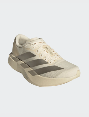 Adizero evo trainer in wonder white and cyber metallic