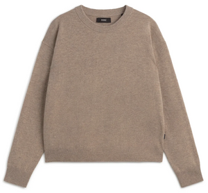 Cosmos crew neck jumper in toast melange