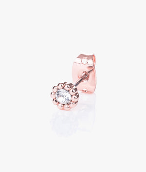 Perella crystal nano stud earrings in rose gold