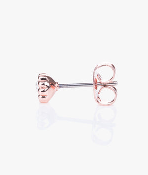 Perella crystal nano stud earrings in rose gold