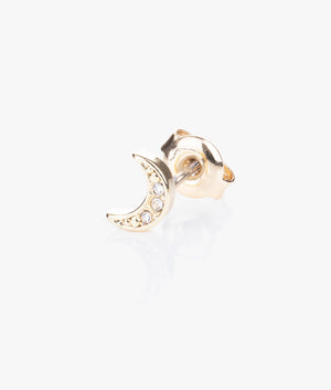 Melodyi pave nano moon earrings in gold